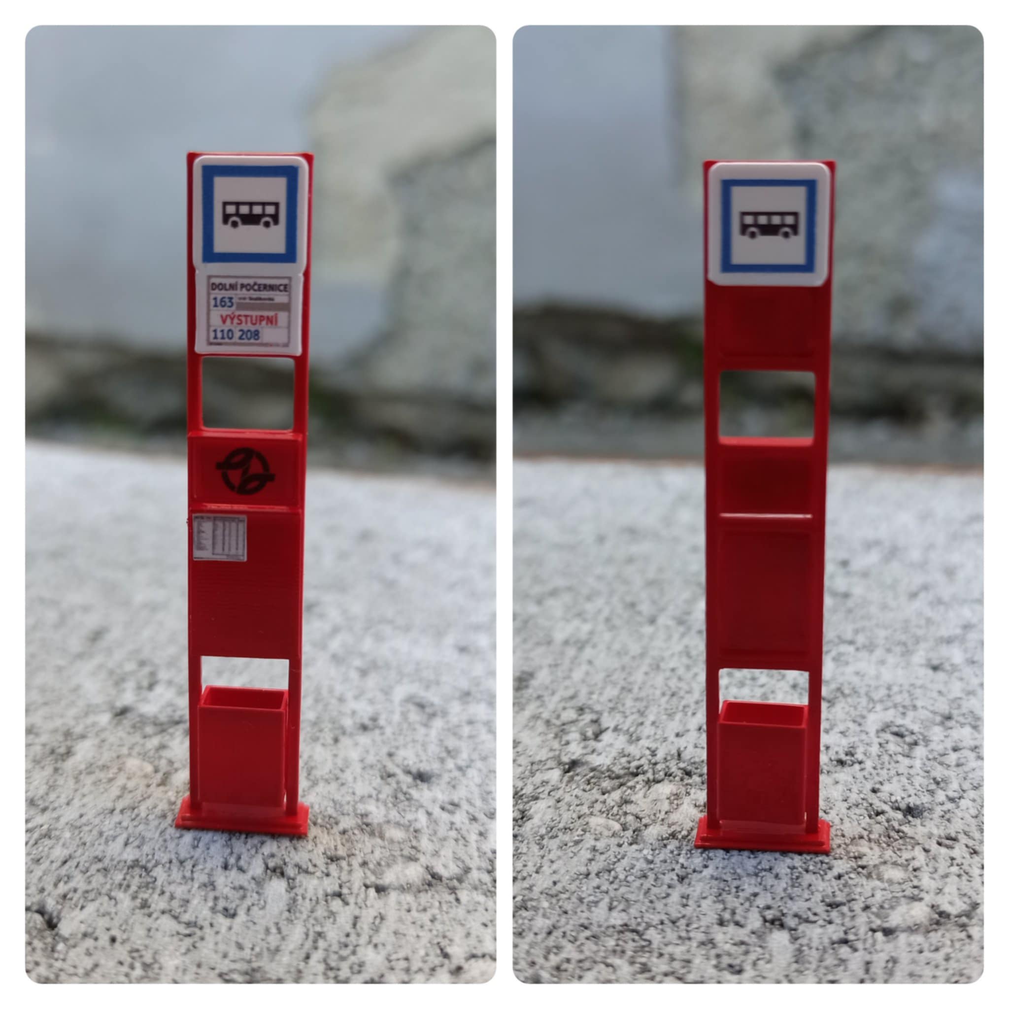označník autobusové zastávky 1:43