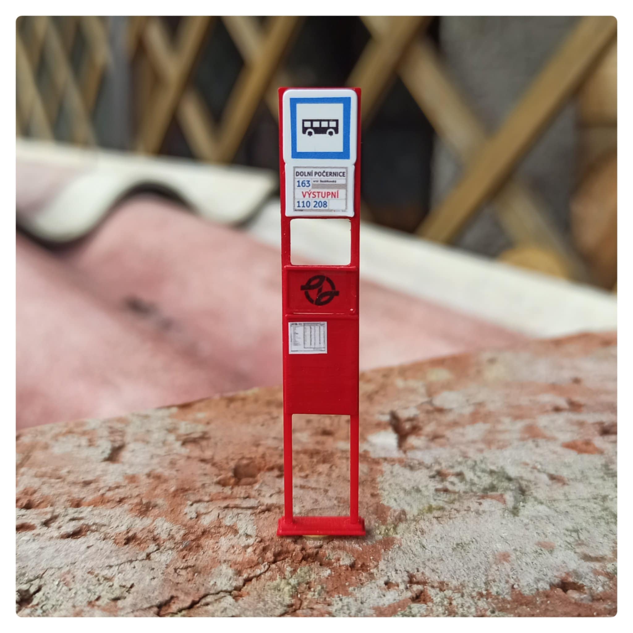 Označník autobusové zastávky 1:43